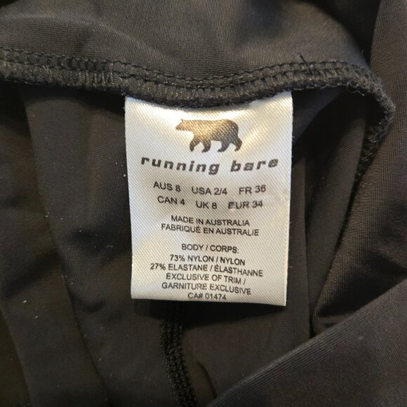 Running Bare - Size 2/4 - Black bike/athletic shorts - Pockets - No gusset - EUC - Picture 3 of 4
